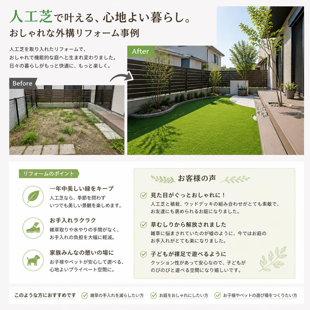 2. リフォームで変わる！お洒落な外構の実例