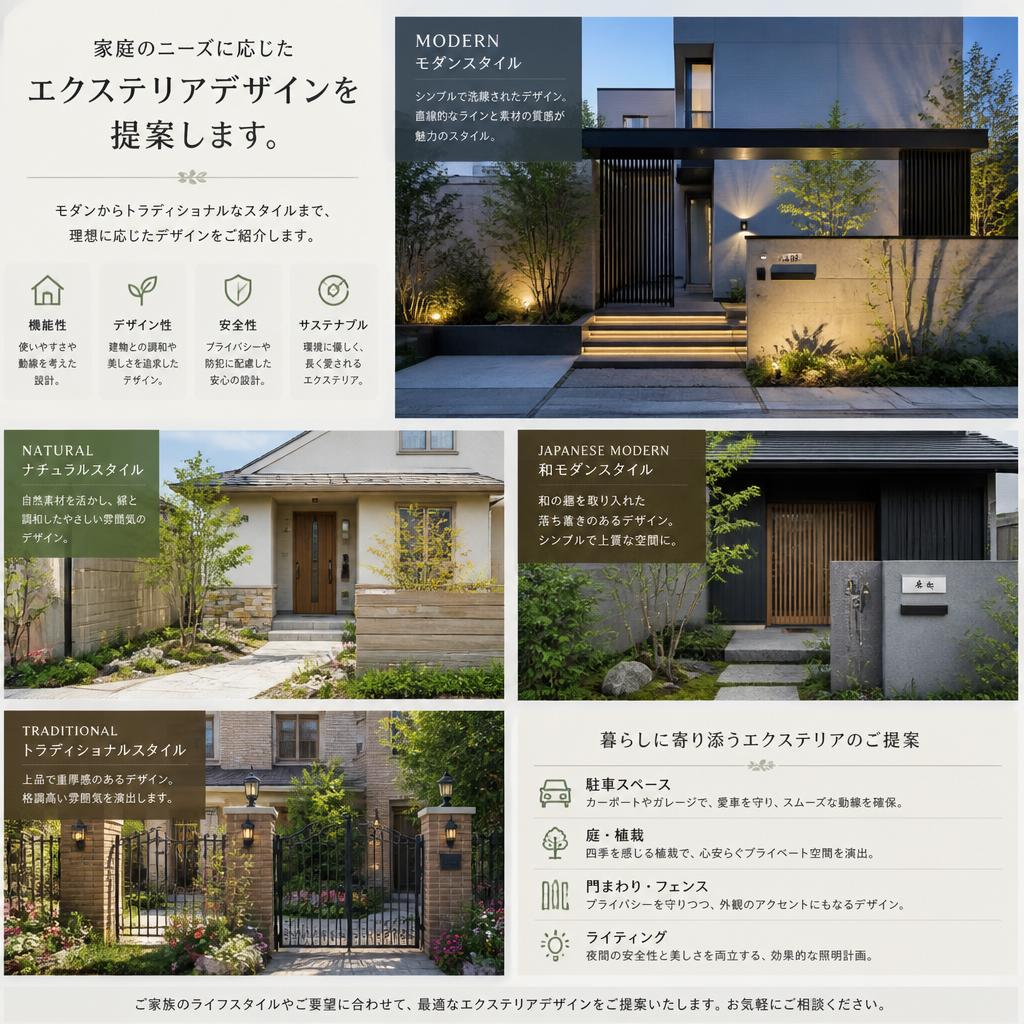 2. エクステリアデザインの多様性
